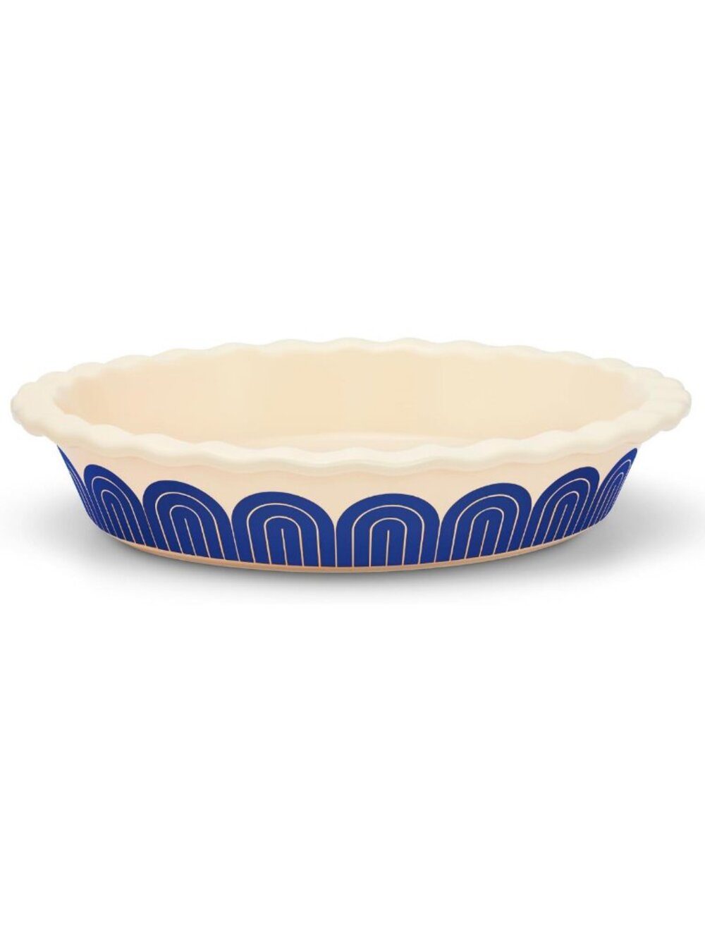 Ceramic 10-Inch Baking Pie Dish - Oven Safe to 500°F, Stylish Blueberry Color